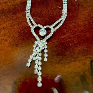 2 Rhinestone Heart Necklaces! 2 different styles.